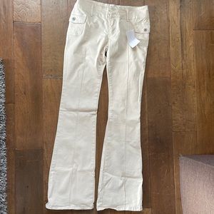 John Galt Cream Agatha Low Rise Pants